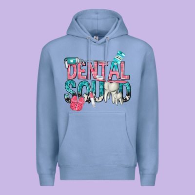 Premium Hoodie dental squad with cowhide
