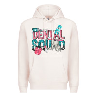 Pale Pink dental squad with cowhide Premium Hoodie - texasbilliewilder