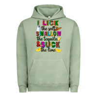 Pigment Oil Green I lick the salt swallow the tequila Urban Hoodie - RanaPortraitStore