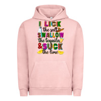 Pigment Salmon I lick the salt swallow the tequila Urban Hoodie - RanaPortraitStore