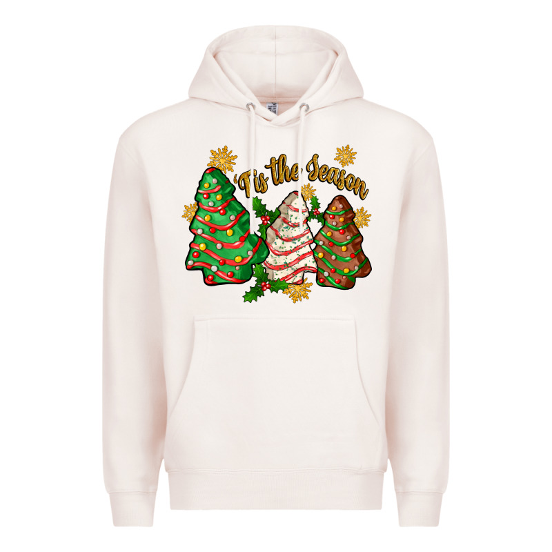 'tis The Season Christmas Cake Premium Hoodie by Zillion Design Studio | Teevron