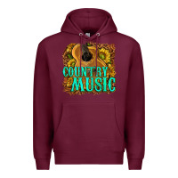 Burgundy country music western Premium Hoodie - texasbilliewilder