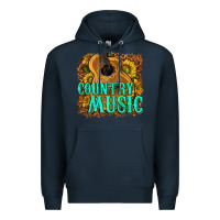 Navy country music western Premium Hoodie - texasbilliewilder