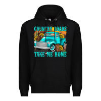 Black country roads take me home western Premium Hoodie - texasbilliewilder