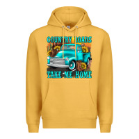 Mustard country roads take me home western Premium Hoodie - texasbilliewilder
