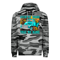 Slate Camo country roads take me home western Premium Hoodie - texasbilliewilder