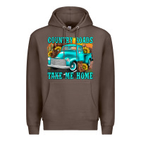 Coffee country roads take me home western Premium Hoodie - texasbilliewilder