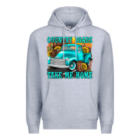 Heather Grey country roads take me home western Premium Hoodie - texasbilliewilder