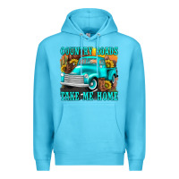 Ocean Blue country roads take me home western Premium Hoodie - texasbilliewilder