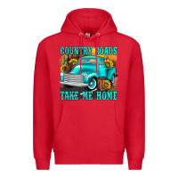 Red country roads take me home western Premium Hoodie - texasbilliewilder