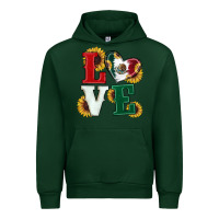 Forest Green Mexican Flag With Sunflowers Love Urban Hoodie - RanaPortraitStore