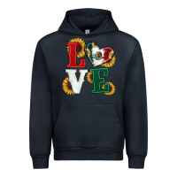 Navy Mexican Flag With Sunflowers Love Urban Hoodie - RanaPortraitStore