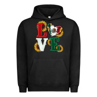 Pigment Black Mexican Flag With Sunflowers Love Urban Hoodie - RanaPortraitStore