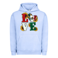Pigment Grape Ice Mexican Flag With Sunflowers Love Urban Hoodie - RanaPortraitStore