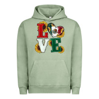 Pigment Oil Green Mexican Flag With Sunflowers Love Urban Hoodie - RanaPortraitStore