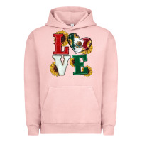 Pigment Salmon Mexican Flag With Sunflowers Love Urban Hoodie - RanaPortraitStore