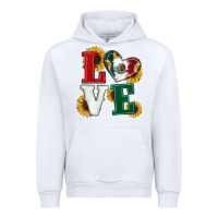 White Mexican Flag With Sunflowers Love Urban Hoodie - RanaPortraitStore