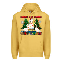 Antique Gold honking through the snow Premium Hoodie - Zillion Design Studio