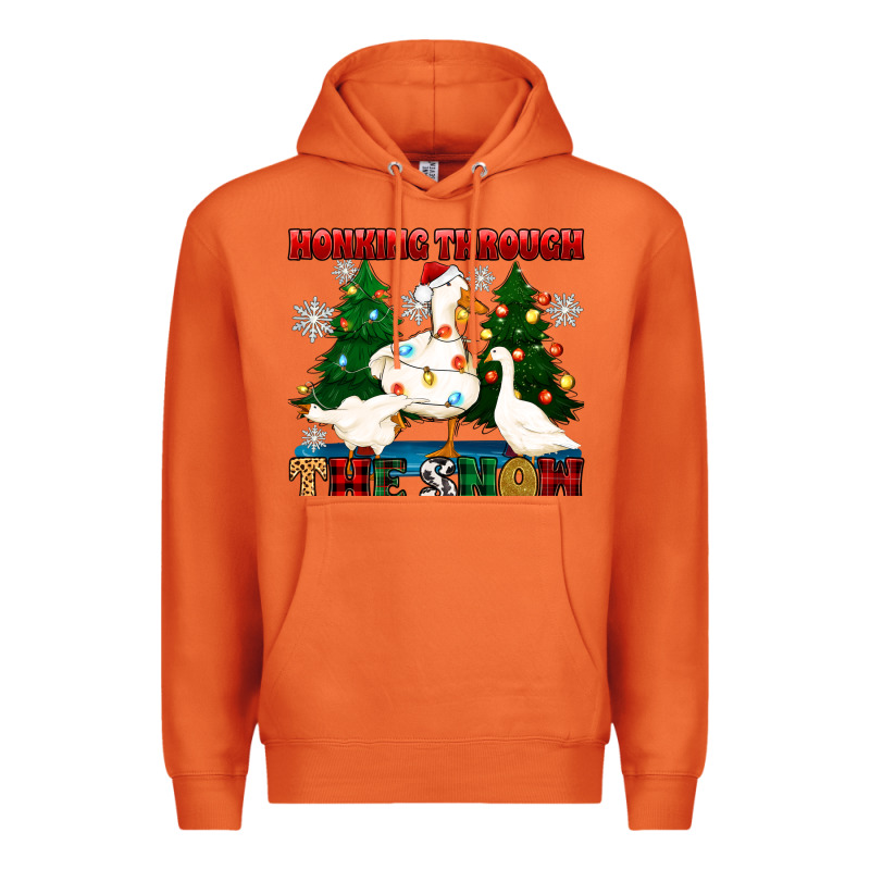 Honking Through The Snow Premium Hoodie by Zillion Design Studio | Teevron