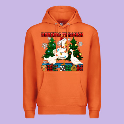 Premium Hoodie honking through the snow