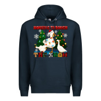Navy honking through the snow Premium Hoodie - Zillion Design Studio