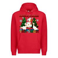 Red honking through the snow Premium Hoodie - Zillion Design Studio