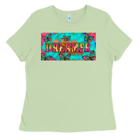 Matcha dreamer with butterfly and tie dye  licance  plate Ladies Tee - Artiststas