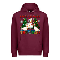 Burgundy honking through the snow Premium Hoodie - Zillion Design Studio