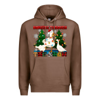 Chestnut honking through the snow Premium Hoodie - Zillion Design Studio