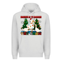Dove Grey honking through the snow Premium Hoodie - Zillion Design Studio