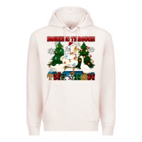 Pale Pink honking through the snow Premium Hoodie - Zillion Design Studio