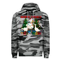 Slate Camo honking through the snow Premium Hoodie - Zillion Design Studio