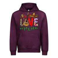 Mauve Wine Love Mexico Urban Hoodie - RanaPortraitStore