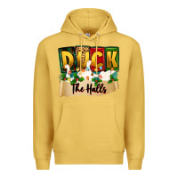 Antique Gold christmas duck the halls Premium Hoodie - Zillion Design Studio