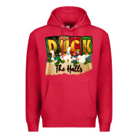 Cardinal christmas duck the halls Premium Hoodie - Zillion Design Studio