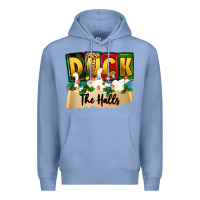 Colony Blue christmas duck the halls Premium Hoodie - Zillion Design Studio
