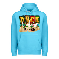 Ocean Blue christmas duck the halls Premium Hoodie - Zillion Design Studio