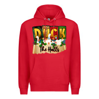 Red christmas duck the halls Premium Hoodie - Zillion Design Studio
