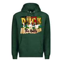 Sports Green christmas duck the halls Premium Hoodie - Zillion Design Studio