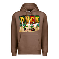 Chestnut christmas duck the halls Premium Hoodie - Zillion Design Studio