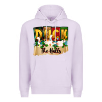 Lilac christmas duck the halls Premium Hoodie - Zillion Design Studio