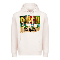 Pale Pink christmas duck the halls Premium Hoodie - Zillion Design Studio