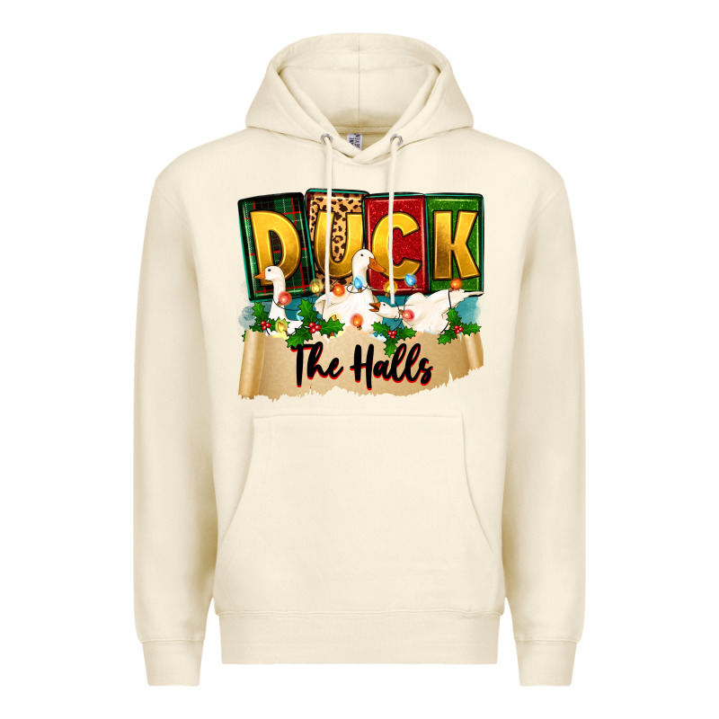 Christmas Duck The Halls Premium Hoodie by Zillion Design Studio | Teevron