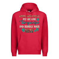 Cardinal drink your coffee and handle your shit Premium Hoodie - texasbilliewilder