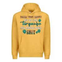 Mustard drink your coffee and handle your shit Premium Hoodie - texasbilliewilder