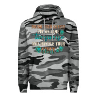 Slate Camo drink your coffee and handle your shit Premium Hoodie - texasbilliewilder