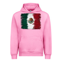 Fuchsia Pink Mexican Flag Urban Hoodie - RanaPortraitStore