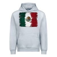 Heather Grey Mexican Flag Urban Hoodie - RanaPortraitStore