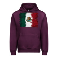 Mauve Wine Mexican Flag Urban Hoodie - RanaPortraitStore