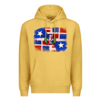 Antique Gold dominican and puerto rico flag Premium Hoodie - texasbilliewilder